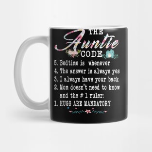 The Auntie Code Funny Family Matching Gifts For Aunt Mug